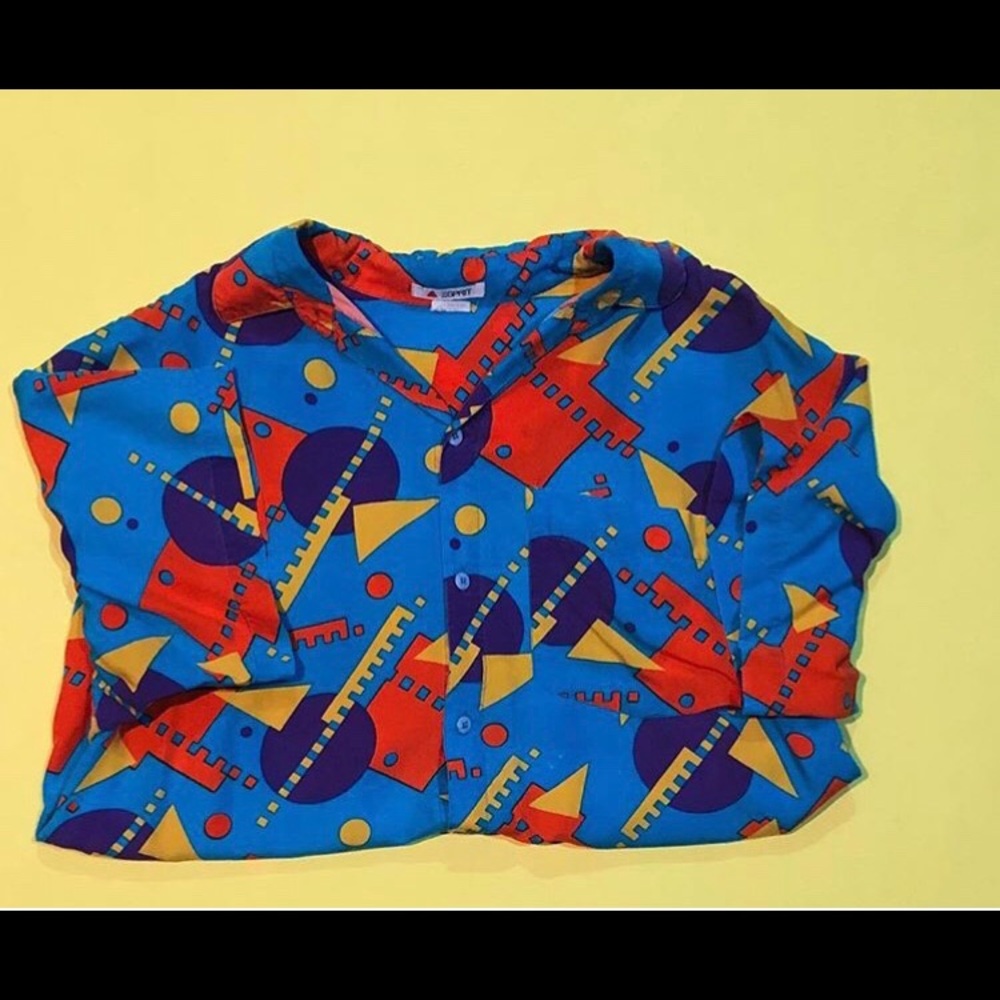 Retro button down collar shirt